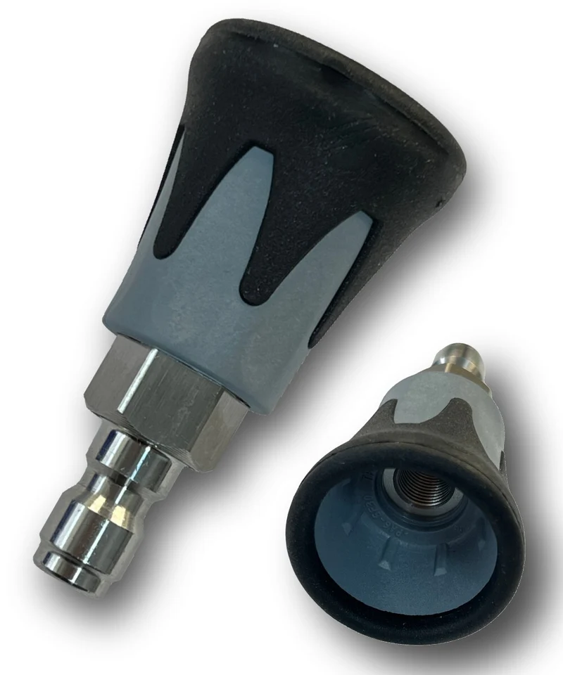 Düsenschutz für 1/8" Flachstrahldüse mit 1/4" Schnellkupplung Stecker Hochdruck