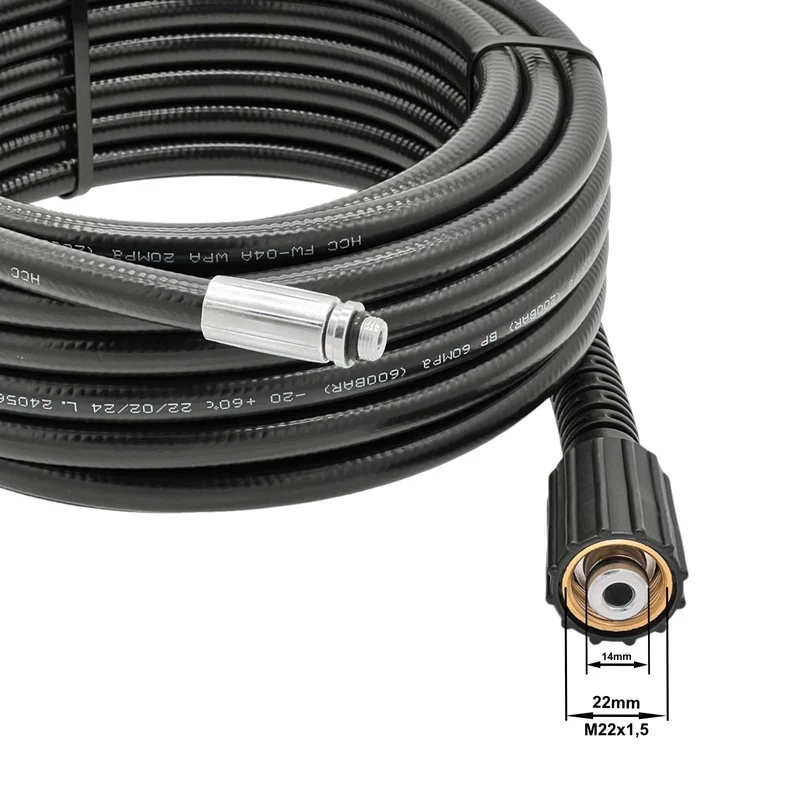 15m Rohrreinigungsschlauch für Kärcher Kränzle Set PROFESSIONAL 4 teilig HD HDS