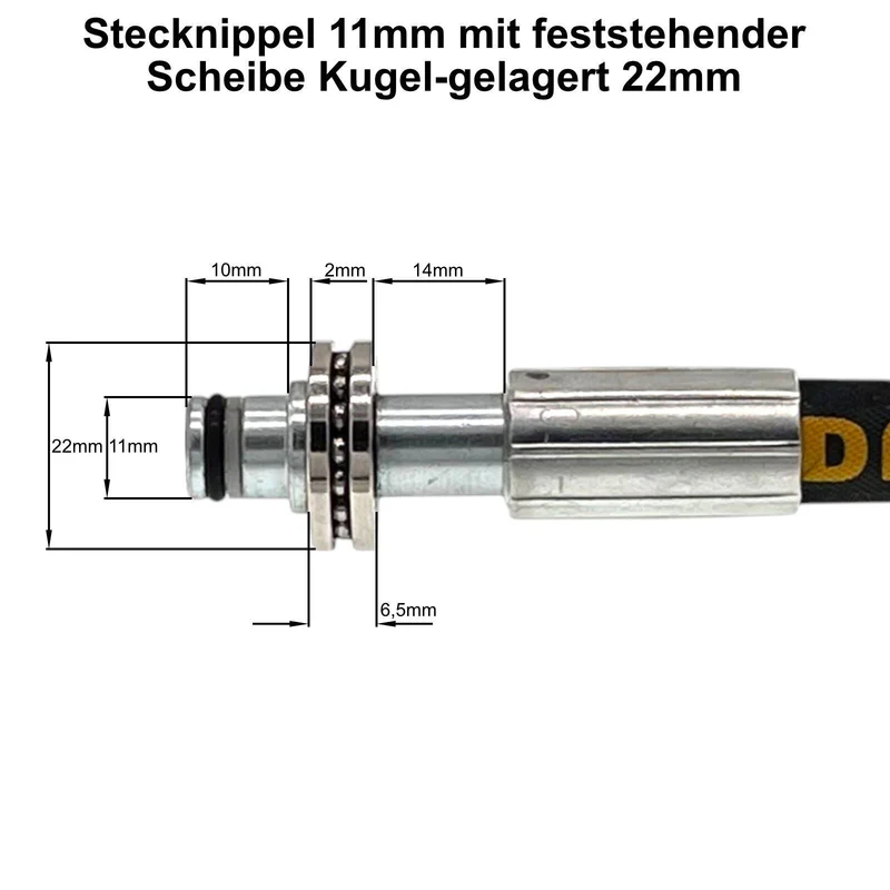 Hochdruckadapter für Kärcher mit M22-Gewinde und 10mm oder 11mm AVS-Stecknippel