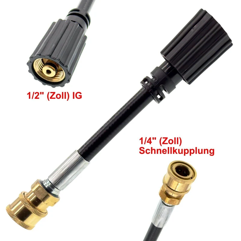 Schlauchverbinder Adapter für Wasserhahn 1/2" IG auf Schnellkupplung 1/4" Zoll