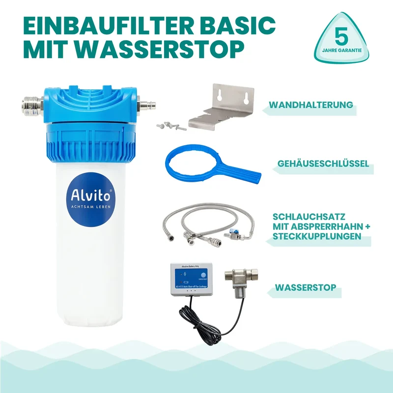 Alvito Untertisch Wasserfilter Set Split Complete