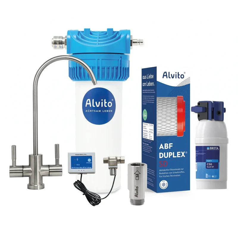 Alvito Untertisch Wasserfilter Set Split Complete