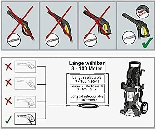 8m Hochdruckschlauch für Kärcher K2 K3 K4 K5 K6 K7 wie original 2.641 721.0