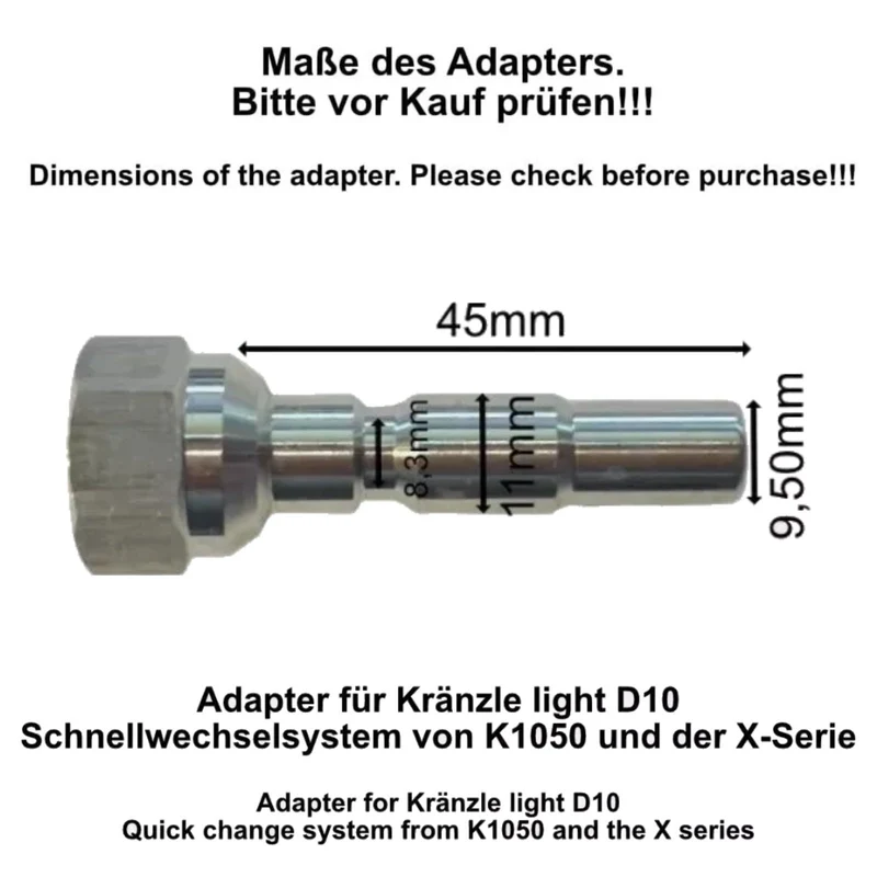 Schaumkanone Schaumlanze Injektor für Kärcher Nilfisk Lavor B&D Bosch Kränzle