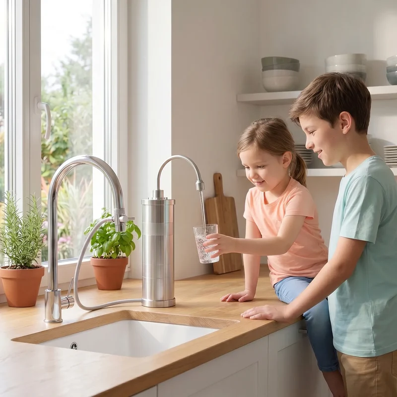 Alvito Auftisch Wasserfilter-System Inox A aus Edelstahl