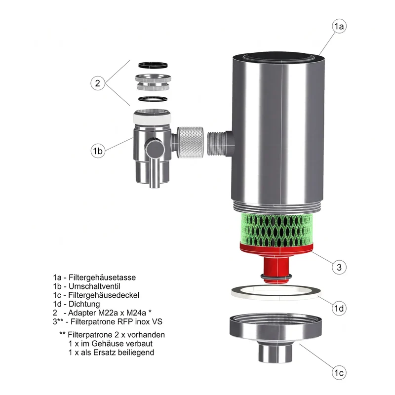 Carbonit GO travel Inox Reise-Wasserfilter