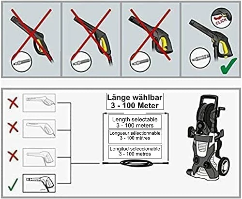 15m Hochdruckschlauch Quick Connect für Kärcher K2 K7 2.641 721.0 26417210