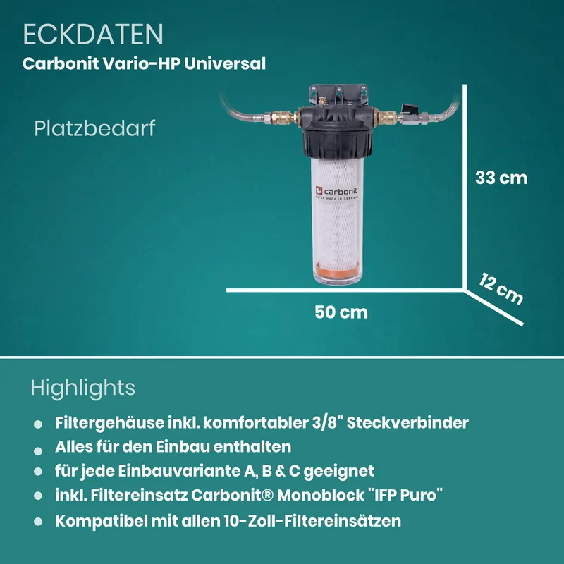 Carbonit Vario Universal Untertischfilter