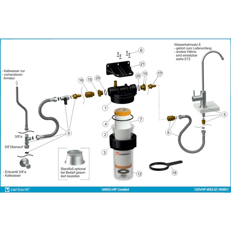 Carbonit Vario Comfort Untertisch Wasserfilter