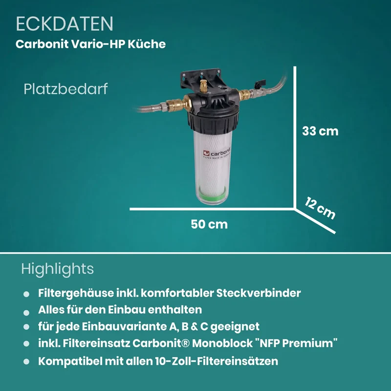Carbonit VARIO Küche Untertischfilter