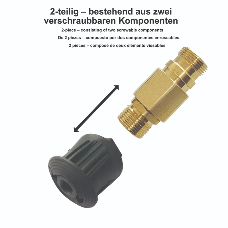 Schlauchadapter Schnellkupplung Kärcher Quick Click Connect auf TR22 AG Adapter