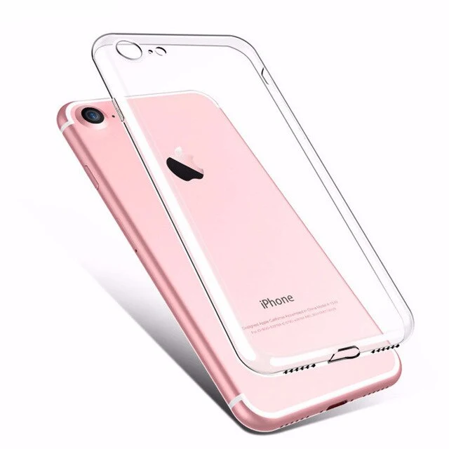 iPhone X 8 Plus 6 6S 5 5S SE XR XS MAX Case transparent Soft silicone phone Protective