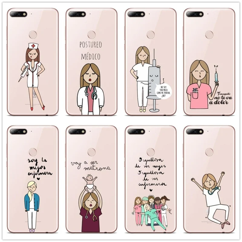 Nurse Phone Case For P8 LITE 2017 P9 P10 P20L P10 P20Plus