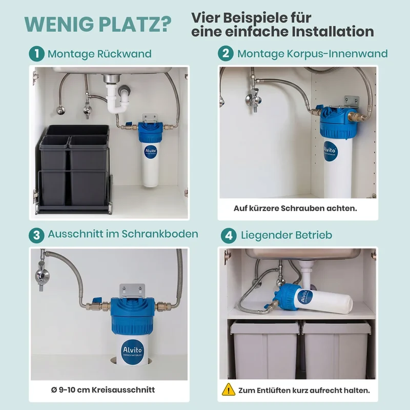 Carbonit Untertisch Wasserfilter VARIO Inox VA aus Edelstahl