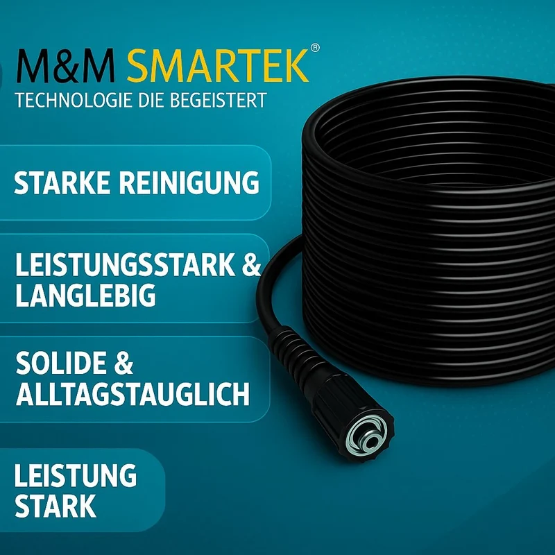 10m 7 teilig Rohrreinigungsschlauch PROFESSIONAL Set für Kärcher Kränzle HD HDS