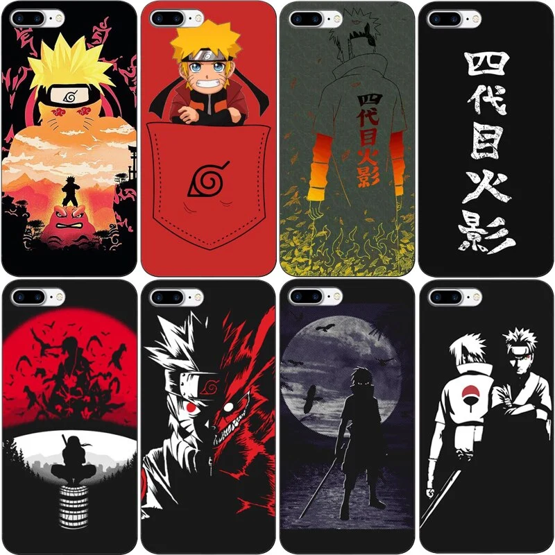 Apple iphone 7 8 X XR XS MAX black silicone cover cartoon Kakashi 6 6s 7 8 plus soft shell Sasuke
