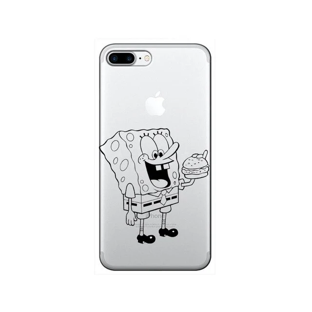 iPhone 7 8 6 6s Plus XR XS Max back cover SpongeBob Patrick Star Phone case capa fundas
