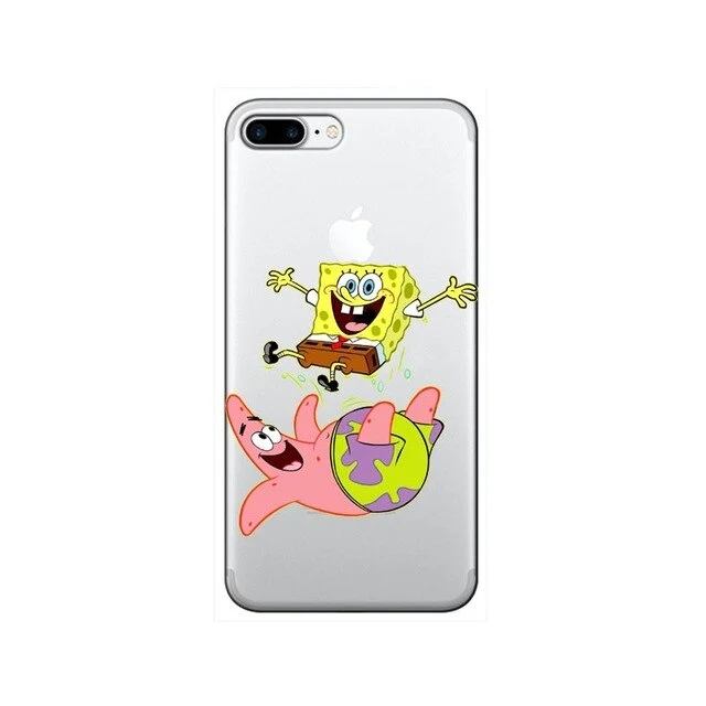 iPhone 7 8 6 6s Plus XR XS Max back cover SpongeBob Patrick Star Phone case capa fundas