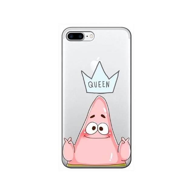 iPhone 7 8 6 6s Plus XR XS Max back cover SpongeBob Patrick Star Phone case capa fundas
