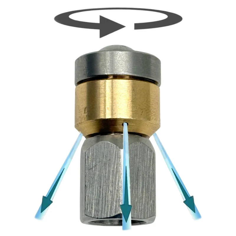 Rotierende Rohrreinigungsdüse 1/8" für Kärcher Raketen Düse Rohrreinigung 045