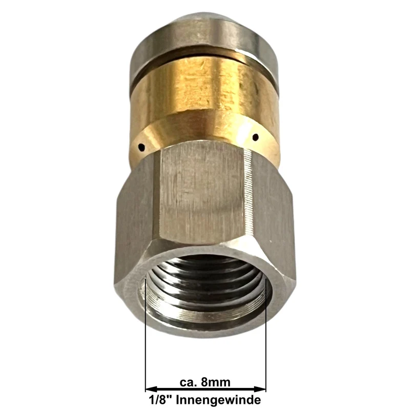 Rotierende Rohrreinigungsdüse 1/8" für Kärcher Raketen Düse Rohrreinigung 045