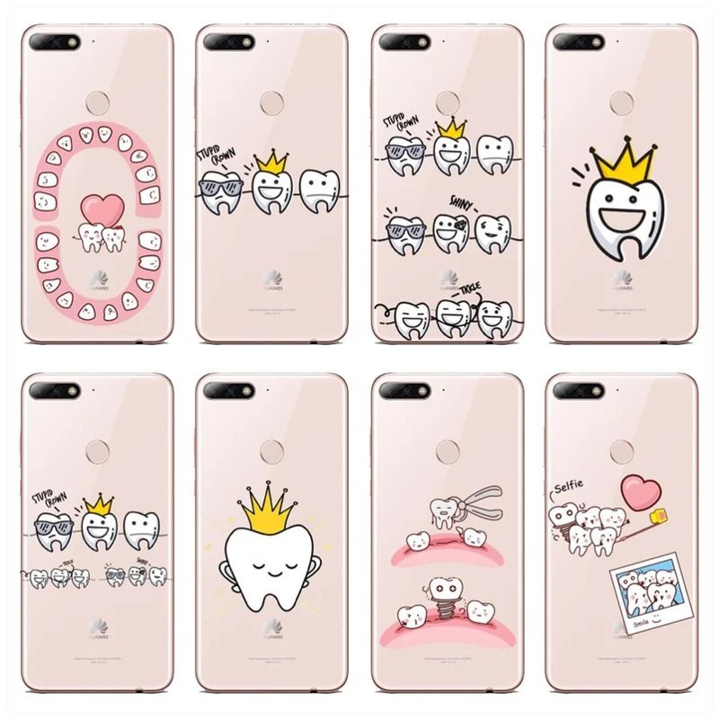 Tooth Cases Cover For Huawei P8 P9 P10 P20L P10 P20Plus