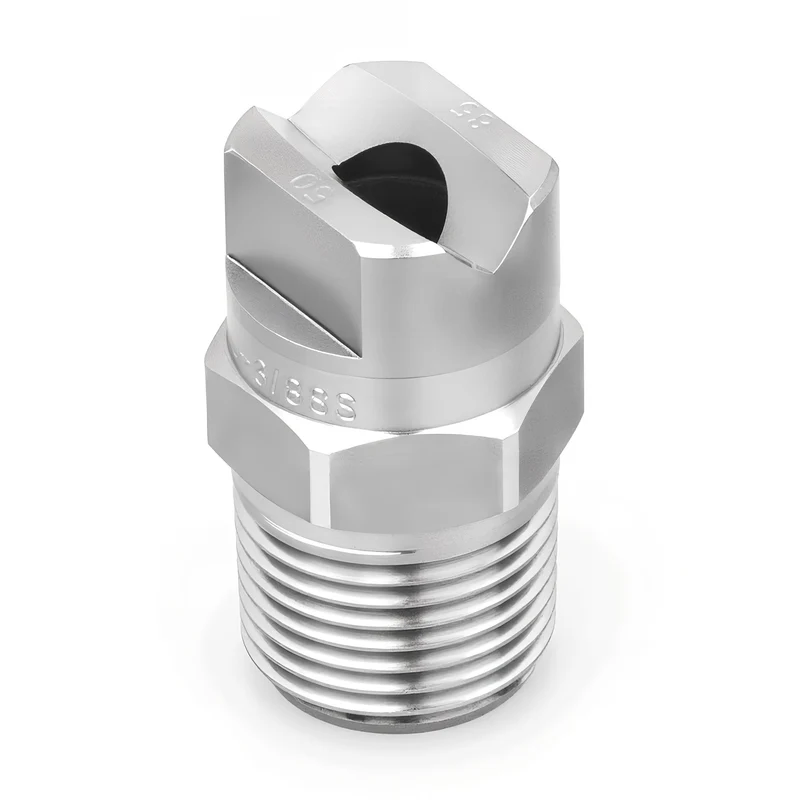 NPHU-6512-1/8-316 – Flat Nozzle, 1/8 Inlet, 316L Stainless Steel