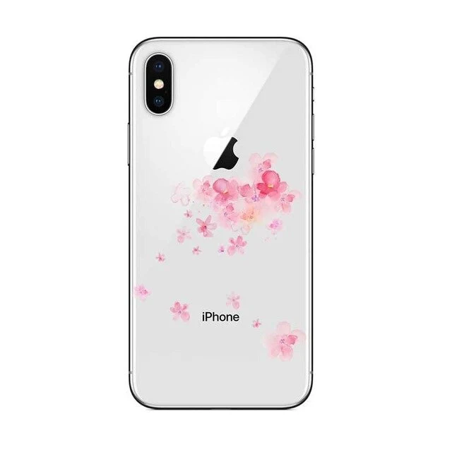 iphone 5 5S 6S XR XS MaxPLUS X XR XS Max 8 Back Cover Colorful Flowers Leaf Cartoon Cases
