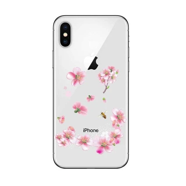 iphone 5 5S 6S XR XS MaxPLUS X XR XS Max 8 Back Cover Colorful Flowers Leaf Cartoon Cases