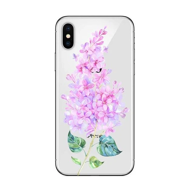 iphone 5 5S 6S XR XS MaxPLUS X XR XS Max 8 Back Cover Colorful Flowers Leaf Cartoon Cases