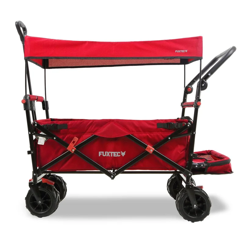 B-Ware FUXTEC Strand-Bollerwagen FX-CTB800 mit UV-geschütztem Sonnendach,Schiebegriff & Innenraumverlängerung