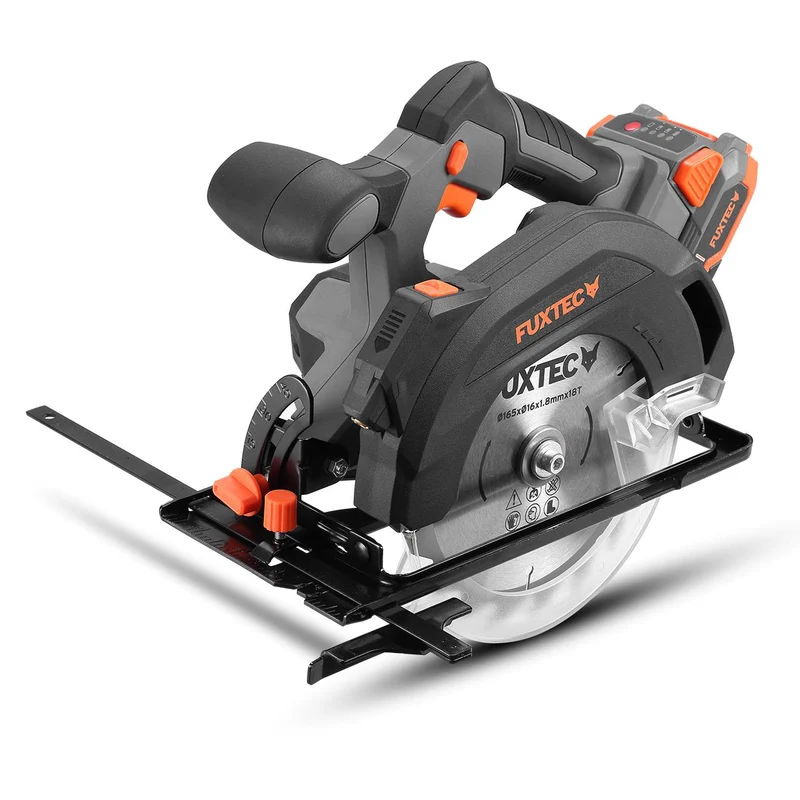 B-WARE FUXTEC 20V Akku Handkreissäge FX-E1CS20 SET mit 1 x Akku 4Ah, 1 x Ladegerät 1A