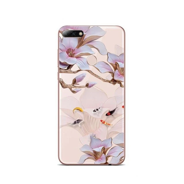 Silicon Phone Case For Huawei P8 P9 P9LITE Rose Floral Leaves Cases For P10 P20L P10 P20Plus