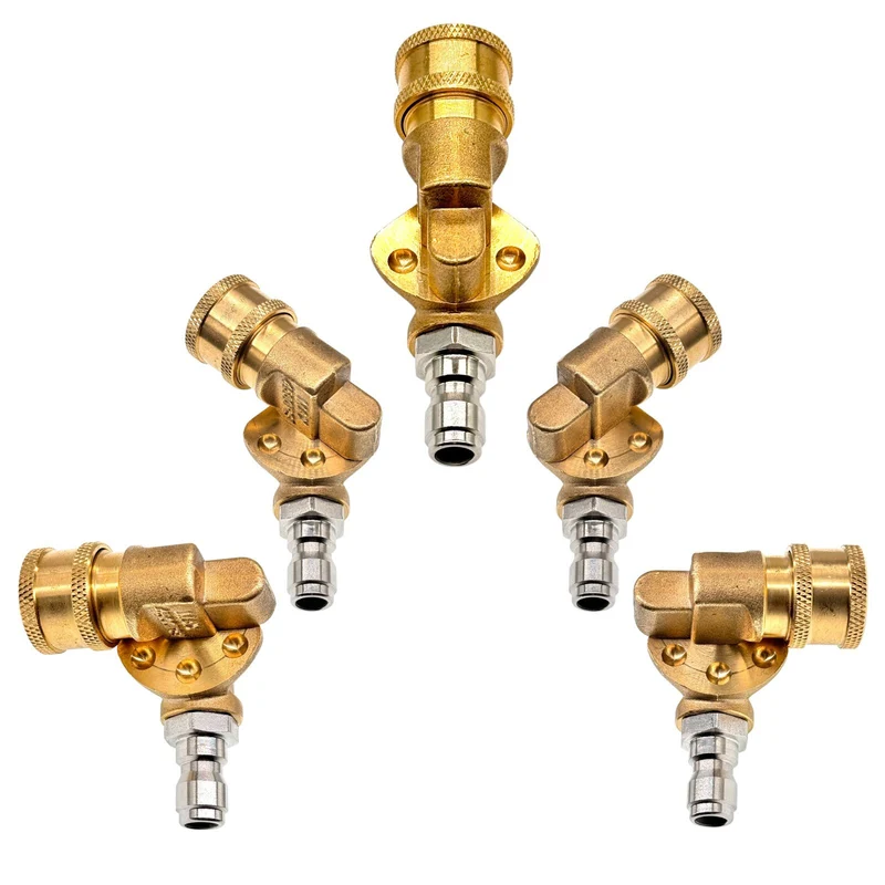 1/4" Schnellkupplung Schwenkkupplung Drehbar 180° Messing 4500 PSI HD Kupplung