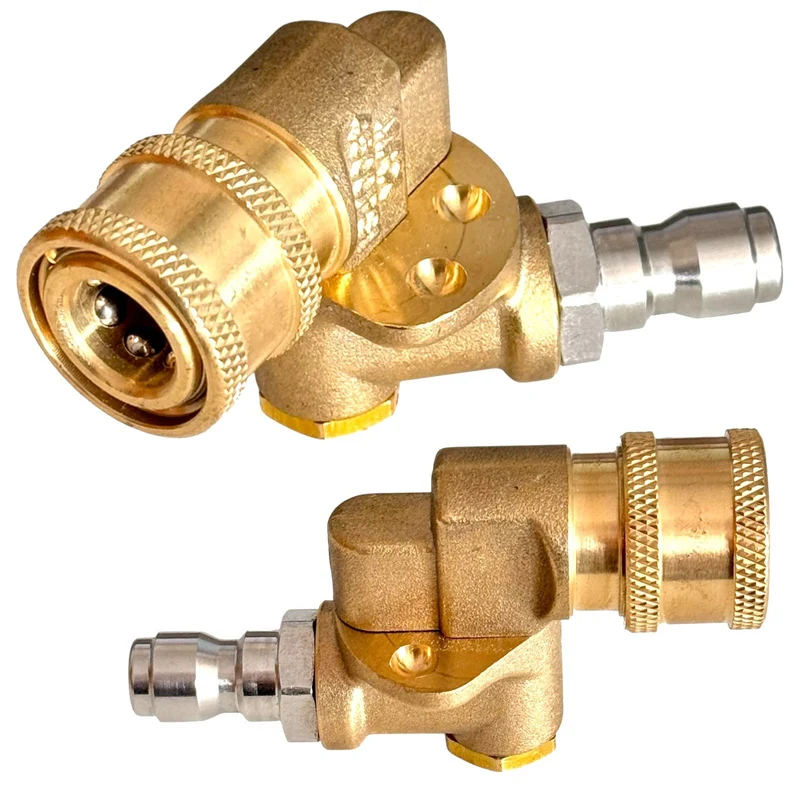 1/4" Schnellkupplung Schwenkkupplung Drehbar 180° Messing 4500 PSI HD Kupplung