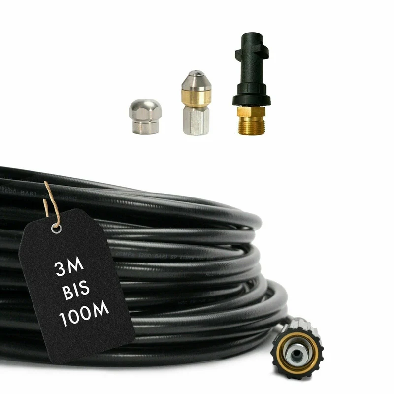 Rohrreinigungsschlauch für Kärcher Kränzle Kanalratte Abflussreiniger 1/8" M22