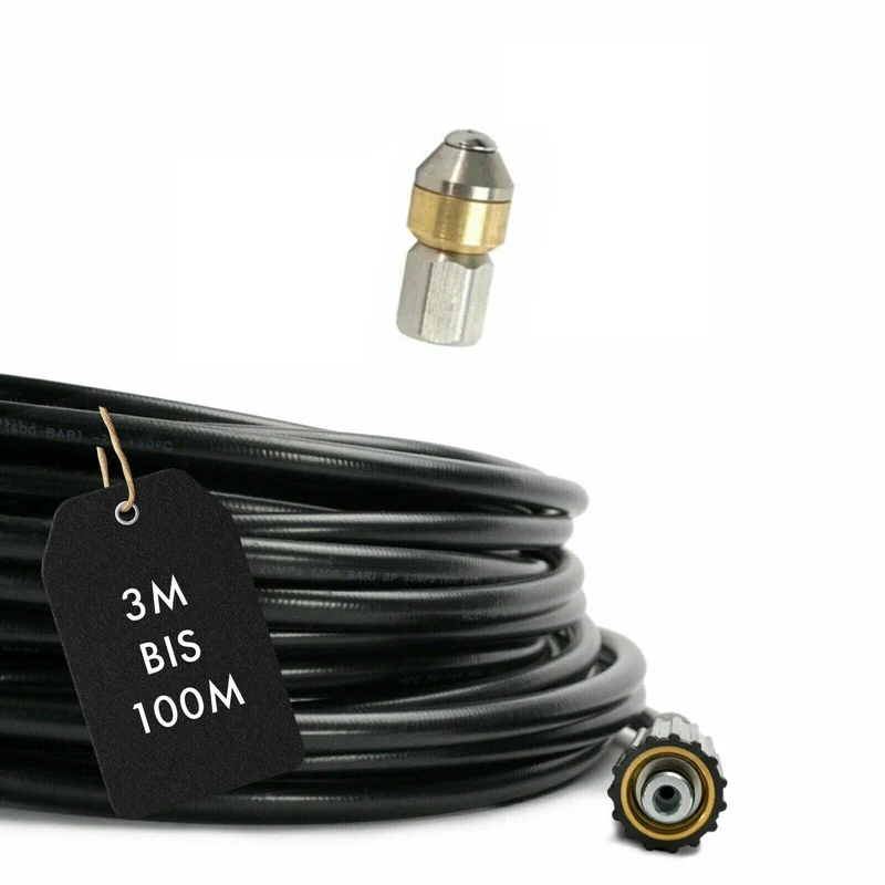 Rohrreinigungsschlauch für Kärcher Kränzle Kanalratte Abflussreiniger 1/8" M22