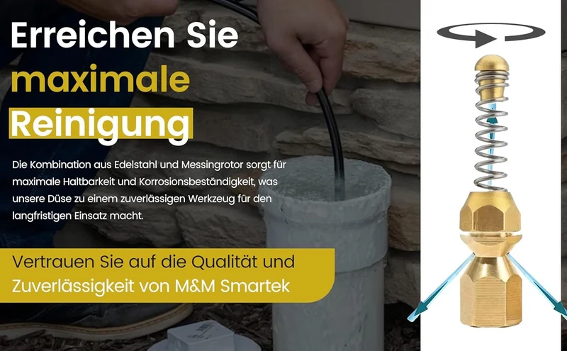Rohrreinigungsschlauch für Kränzle M22 AG verschiedene Längen & Düsen Kanalratte