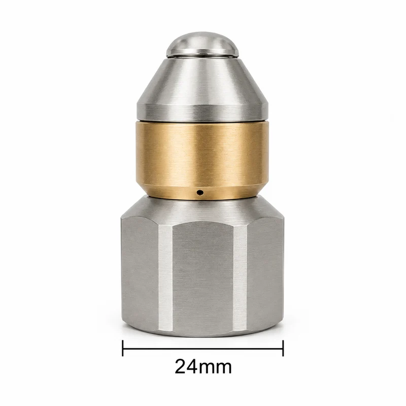 Rotierende für Kärcher WAP Kränzle Nilfisk Rohrreinigungsdüse 3/8" IG Spitze
