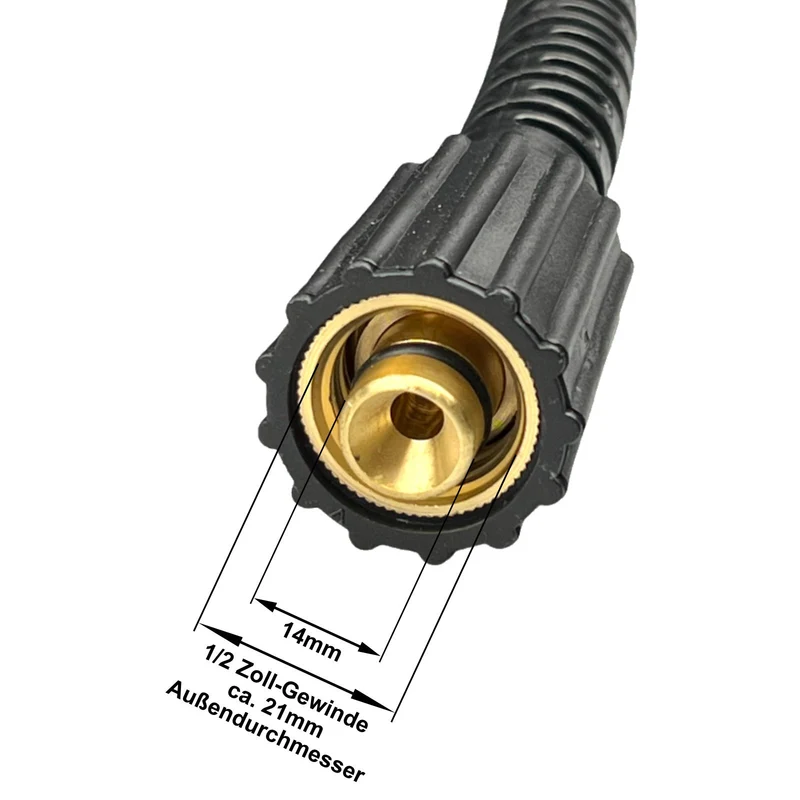 10m Hochdruckschlauch für Nilfisk, Alto HD Reiniger mit Quick Connect & 1/2" IG