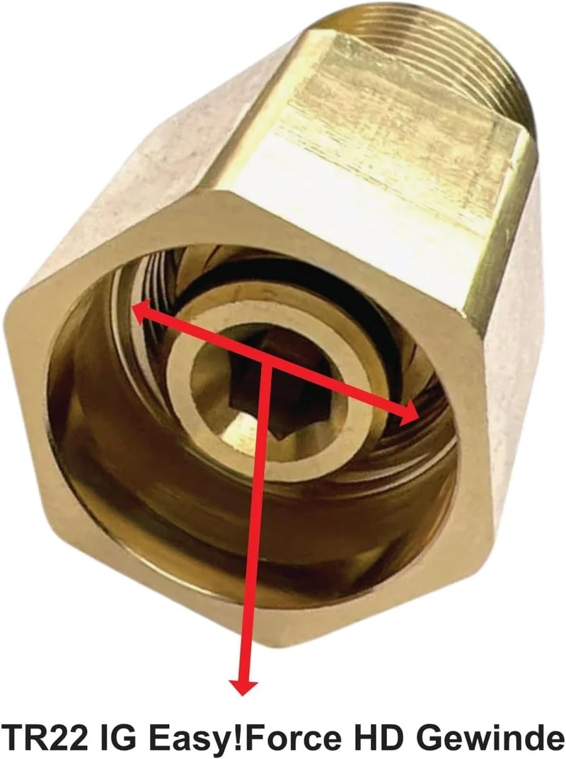 Adapter wie Easy!Lock TR22 IG auf Adapter mit 1/4" IG kompatibel zu Kärcher