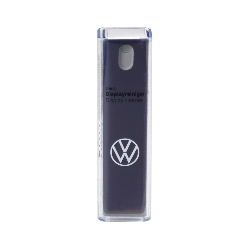 VW original 2-in-1 Displayreiniger blau, Touchscreen-Reinigungsspray mit Mikrofaserhülle, nachfüllbar, 000096311AD530