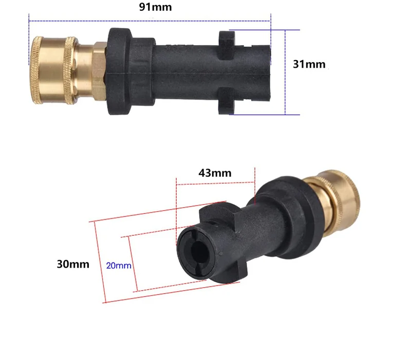 Bajonettadapter für Karcher K2 K7 1/4" Messing Schnellkupplungsanschluss