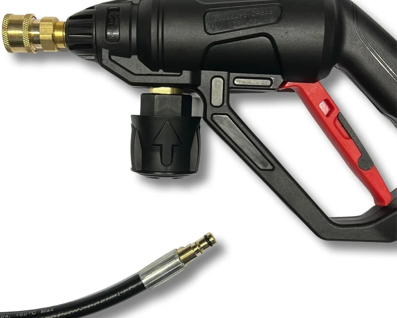 Hochdruckpistole für Kärcher u.a. & 5 in 1 Düse Schnellkupplung Click Adapter
