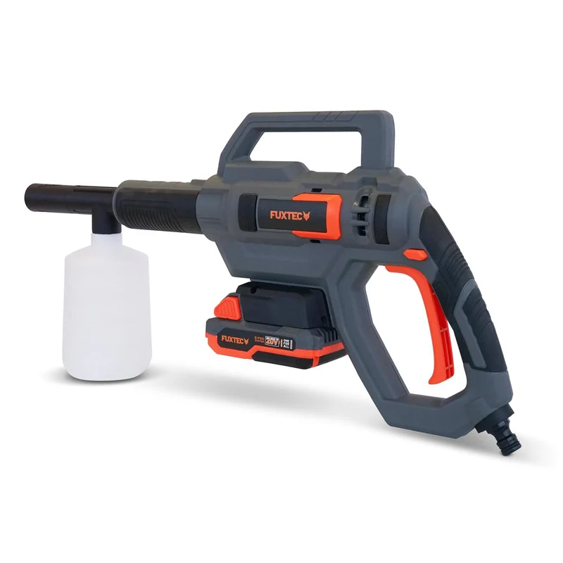 B-WARE FUXTEC 20V Akku Hochdruckreiniger FX-E1HDR20 SET mit 1 x Akku 2Ah, 1 x Ladegerät 1A