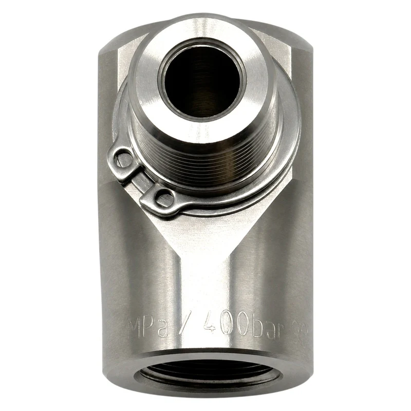 Hochdruck 360° Drehgelenk Edelstahl 3/8 Zoll IG AG Winkelstück 400 Bar 90°C