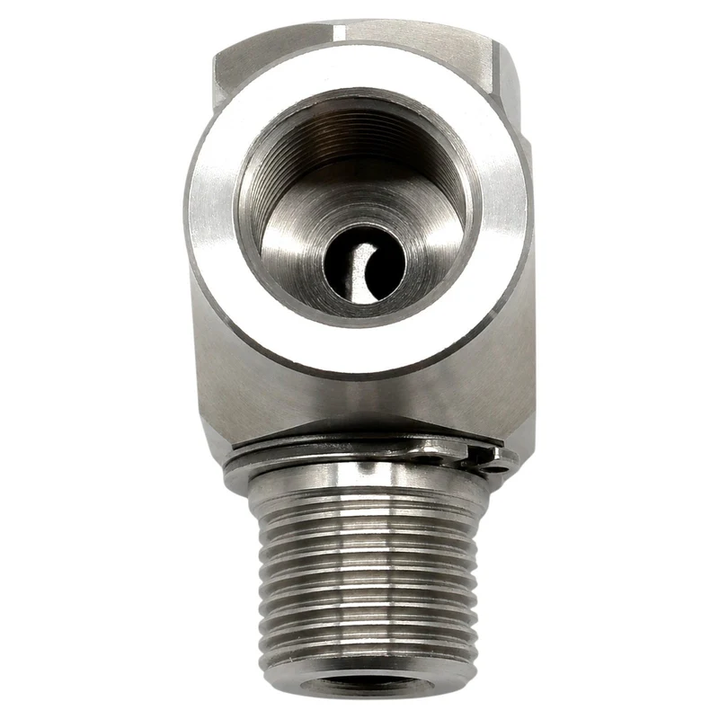 Hochdruck 360° Drehgelenk Edelstahl 3/8 Zoll IG AG Winkelstück 400 Bar 90°C