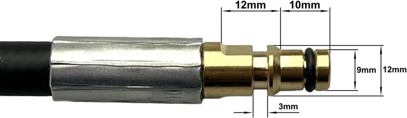 Hochdruckschlauch für Kärcher HD Reiniger Quick Connect M22 IG 10mm Stecknippel