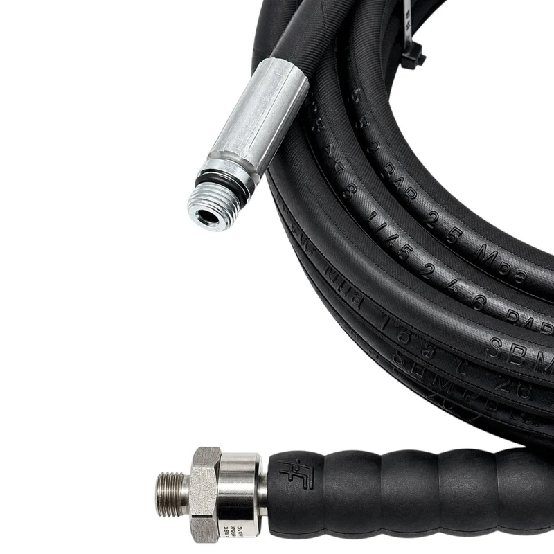 Rohrreinigungsschlauch 10m 220bar 1/4" AG drehbar + M22x1,5 Adapter + 3 Düsen