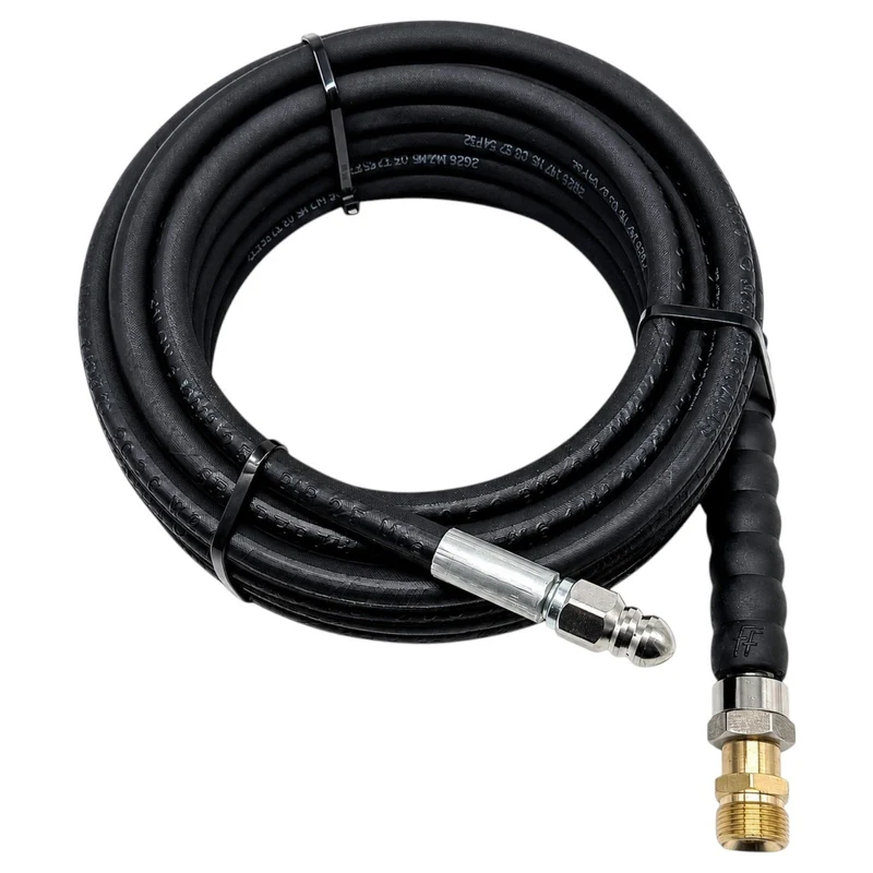 Rohrreinigungsschlauch 10m 220bar 1/4" AG drehbar + M22x1,5 Adapter + 3 Düsen